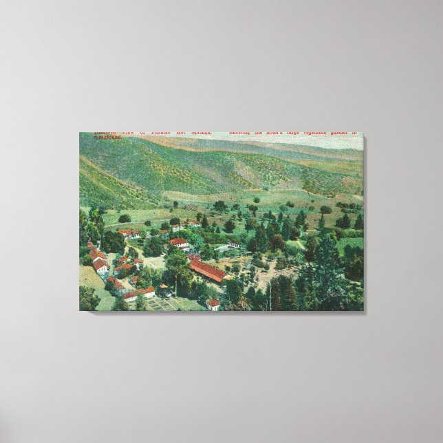 Aussicht auf die Thermalquellen und Gärten von Par Leinwanddruck (Vorderseite)