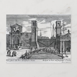 Aussicht auf die Tore am Eingang zum Arsenal Postkarte