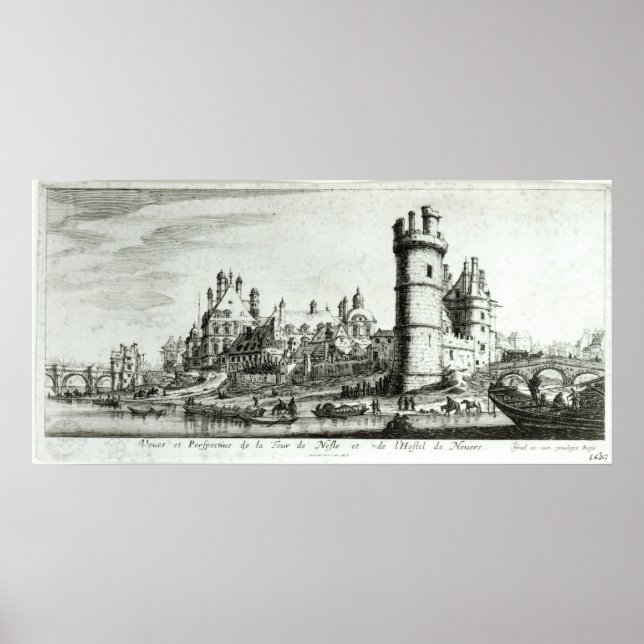 Aussicht auf die Tour de Nesle Poster (Vorne)