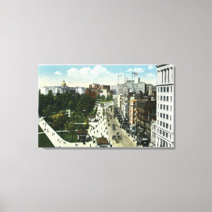 Aussicht auf die Tremont Street aus Boylston Leinwanddruck