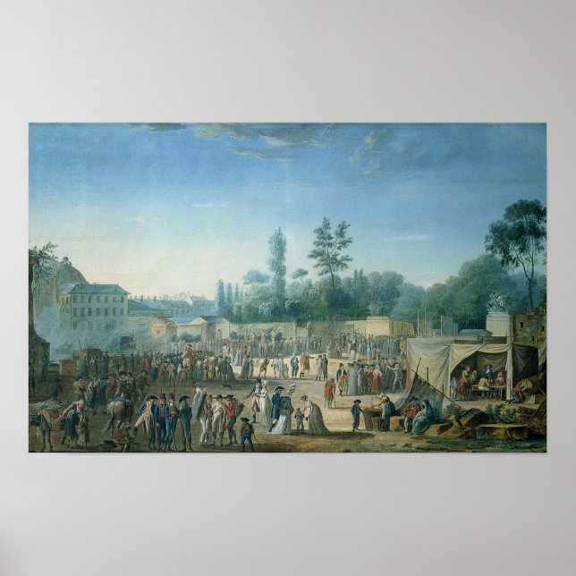 Aussicht auf die Tuilerien Poster (Vorne)