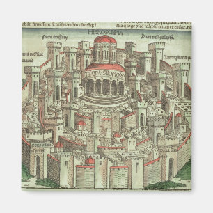 Aussicht auf die ummauerte Stadt Jerusalem mit dem Magnet