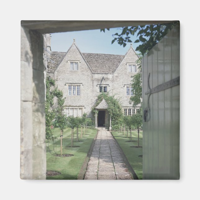 Aussicht auf die Vorderseite des Hauses (Foto) Magnet (Vorne)