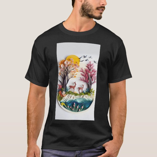 Aussicht auf die Waldnatur T-Shirt (Vorderseite)