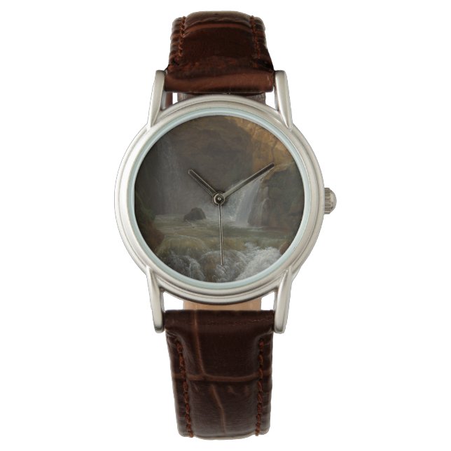 Aussicht auf die Wasserfälle von Tivoli (von Bidau Armbanduhr (Vorderseite)