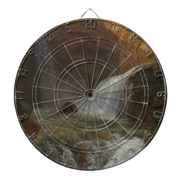 Aussicht auf die Wasserfälle von Tivoli (von Bidau Dartscheibe (vorne)