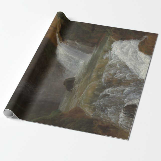 Aussicht auf die Wasserfälle von Tivoli (von Bidau Geschenkpapier (Ungerollt)