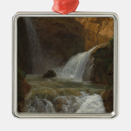 Aussicht auf die Wasserfälle von Tivoli (von Bidau Ornament Aus Metall