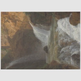 Aussicht auf die Wasserfälle von Tivoli (von Bidau Seidenpapier