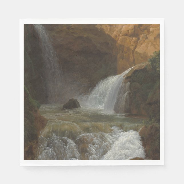 Aussicht auf die Wasserfälle von Tivoli (von Bidau Serviette (Vorderseite)