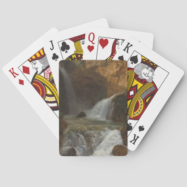 Aussicht auf die Wasserfälle von Tivoli (von Bidau Spielkarten (Rückseite)