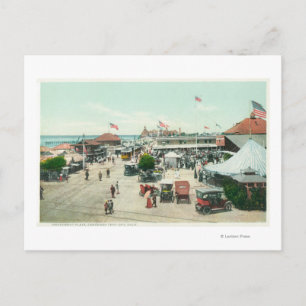 Aussicht auf die Zeltstadt und den Freizeitplatz Postkarte