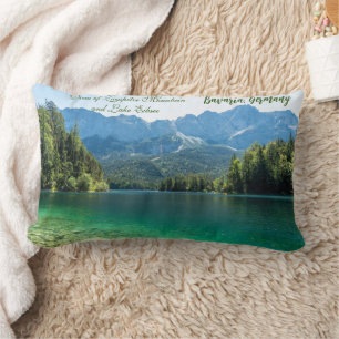 Aussicht auf die Zugspitze und den Eibsee Bayern Lendenkissen
