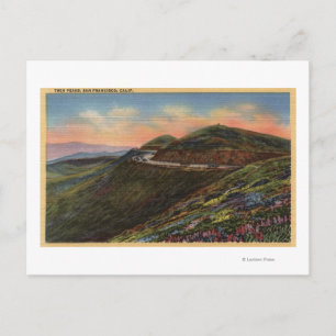 Aussicht auf die Zwillingsspitzen und Autobahn Postkarte