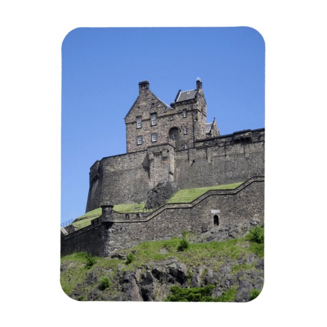 Aussicht auf Edinburgh Castle, Edinburgh, Schottla Magnet (Vertikal)