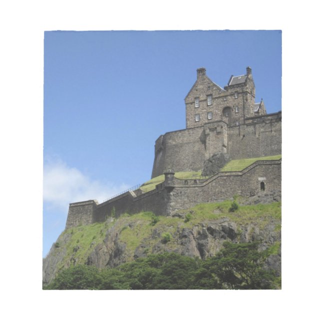 Aussicht auf Edinburgh Castle, Edinburgh, Schottla Notizblock (Vorderseite)