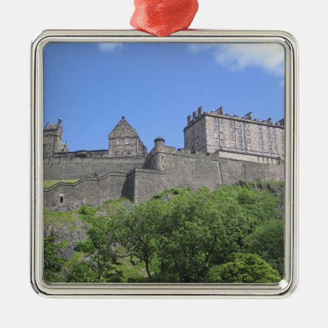 Aussicht auf Edinburgh Castle, Edinburgh, Schottla Ornament Aus Metall (Vorne)