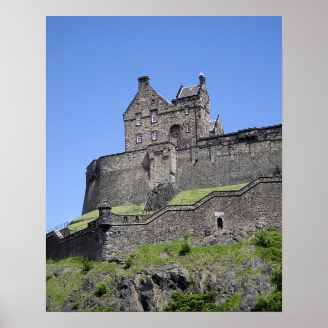 Aussicht auf Edinburgh Castle, Edinburgh, Schottla Poster (Vorne)