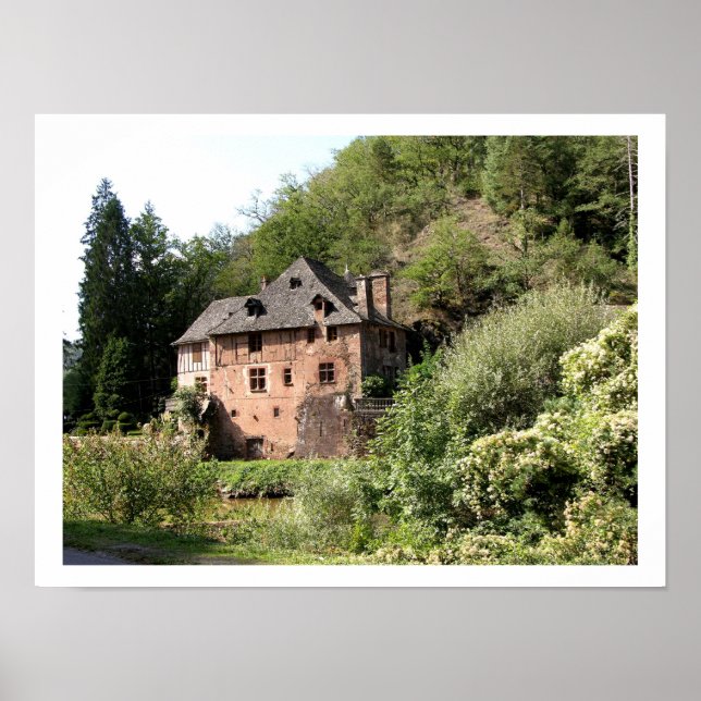 Aussicht auf ein Herrenhaus (Foto) Poster (Vorne)