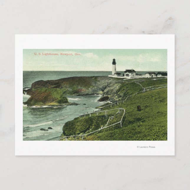 Aussicht auf ein Leuchtturm in den USA Postkarte (Vorderseite)