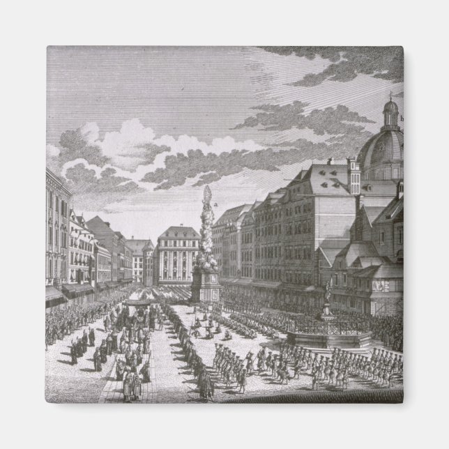 Aussicht auf eine Prozession im Graben Magnet (Vorne)