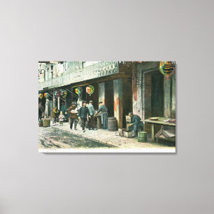 Aussicht auf eine Straße in der Fischallee Leinwanddruck