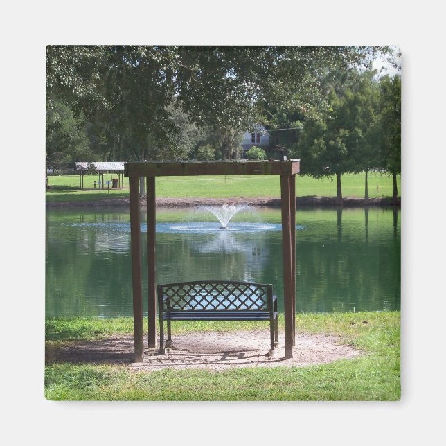 Aussicht auf einen kleinen See Magnet (Vorne)