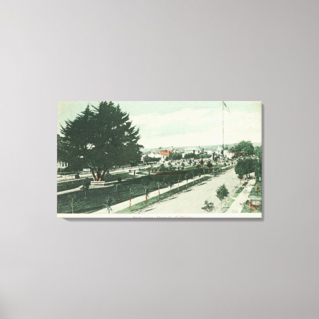 Aussicht auf einen StadtparkAlameda, CA Leinwanddruck (Vorderseite)