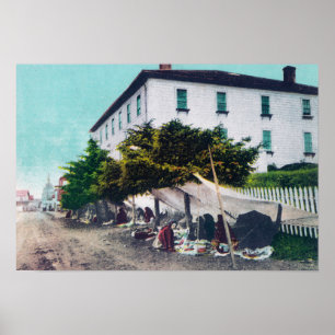 Aussicht auf Eskimo Curio VendersSitka, AK Poster