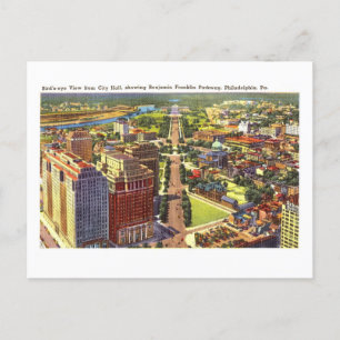 Aussicht auf Franklin Parkway in Philadelphia Postkarte