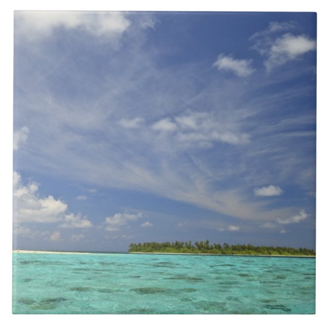 Aussicht auf Funadoo Island von Funadovilligilli 3 Fliese (Vorderseite)