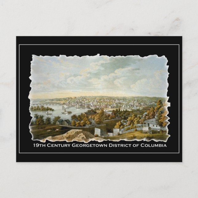 Aussicht auf Georgetown, Washington DC Postkarte (Vorderseite)