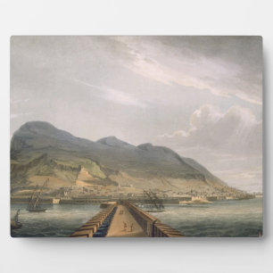 Aussicht auf Gibraltar, graviert von Thomas Suther Fotoplatte