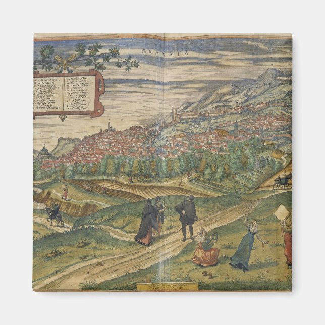 Aussicht auf Granada Magnet (Vorne)