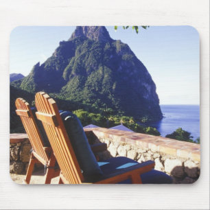 Aussicht auf Gros Piton vom Stonefield Anwesen Vil Mousepad