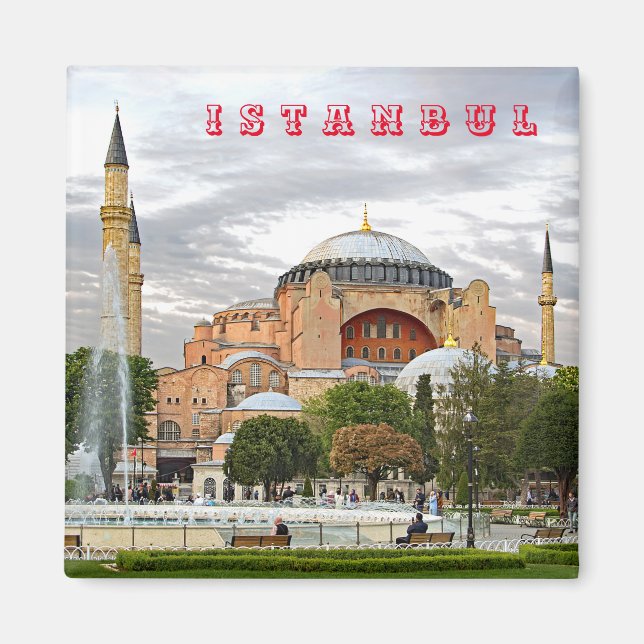 Aussicht auf Hagia Sophia. (Hagia Sophia Museum). Magnet (Vorne)