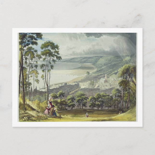 Aussicht auf Honfleur, aus "Sicht auf die Seine",  Postkarte (Vorderseite)