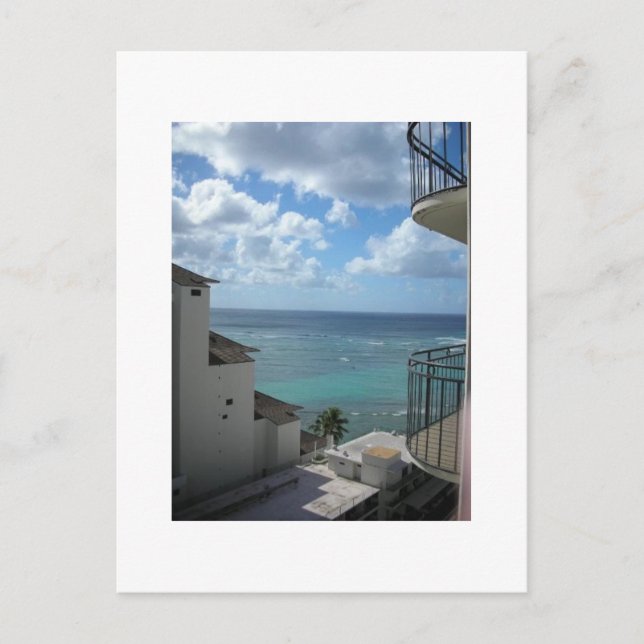 Aussicht auf Honolulu Postkarte (Vorderseite)