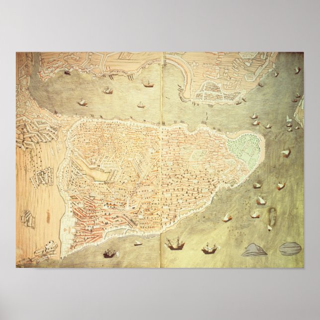 Aussicht auf Istanbul Poster (Vorne)