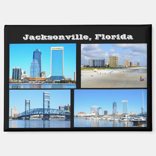 Aussicht auf Jacksonville. Florida Magnet (Vorderseite)