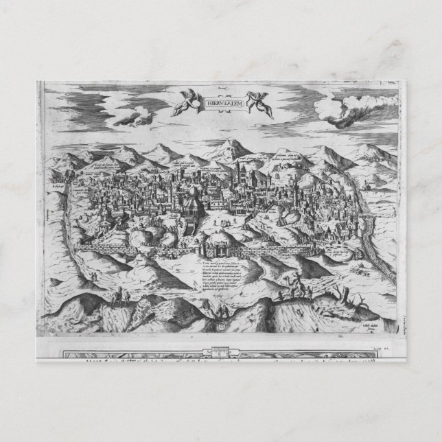 Aussicht auf Jerusalem, 1570 ? Postkarte (Vorderseite)