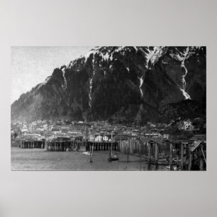 Aussicht auf Juneau, Alaska-Foto Poster