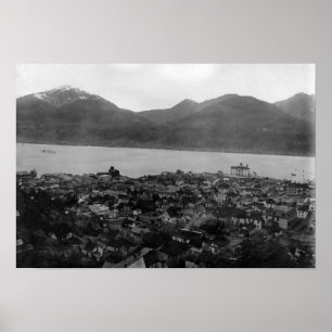 Aussicht auf Juneau, Alaska und S.S. Burnside in Poster