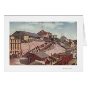 Aussicht auf Landung und Pavillon des Schiffes