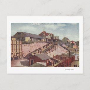 Aussicht auf Landung und Pavillon des Schiffes Postkarte