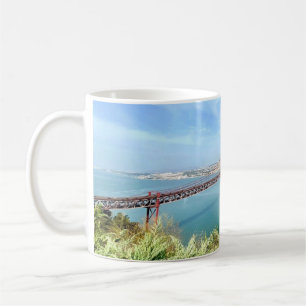 Aussicht auf Lissabon vom Heiligtum Christi Kaffeetasse