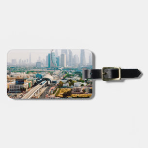 Aussicht auf Metrolinie und Wolkenkratzer Gepäckanhänger