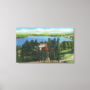 Aussicht auf Mirror Lake und Mirror Lake Inn Leinwanddruck