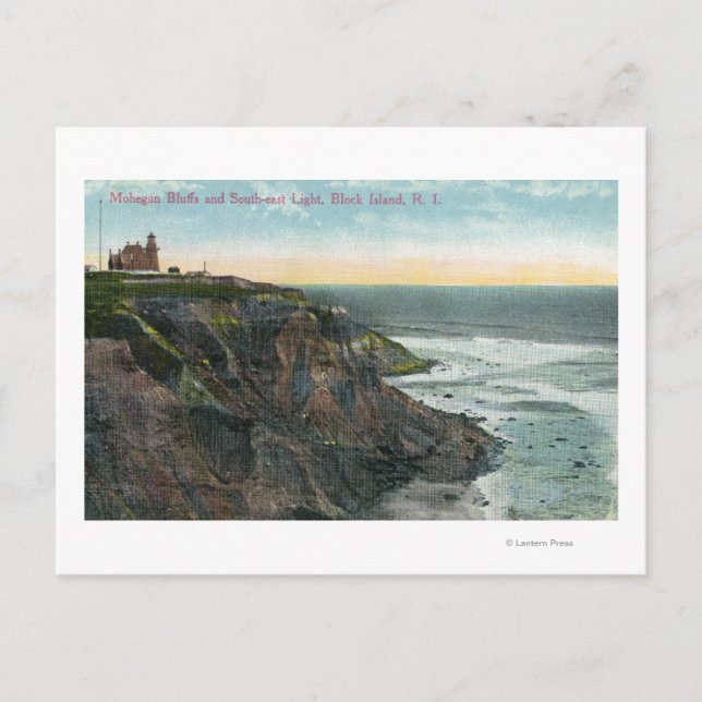 Aussicht auf Mohegan Bluffs und Südosten Postkarte (Vorderseite)