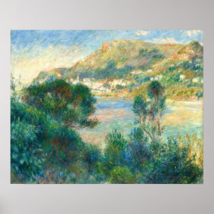 Aussicht auf Monte Carlo - Auguste Renoir Kunst, D Poster